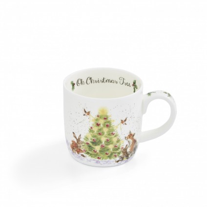 Oh Christmas Tree' woodland animal Becher