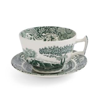 Spode Heritage Green Italian Frühstückstasse und Untertasse