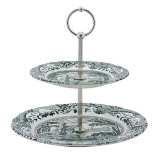 Spode Heritage Green Italian Kuchen Etagere